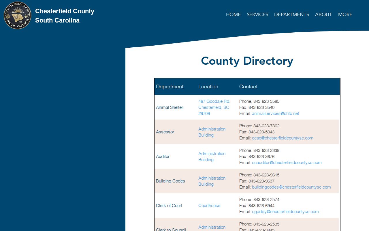 Chesterfield County criminal record office directory
