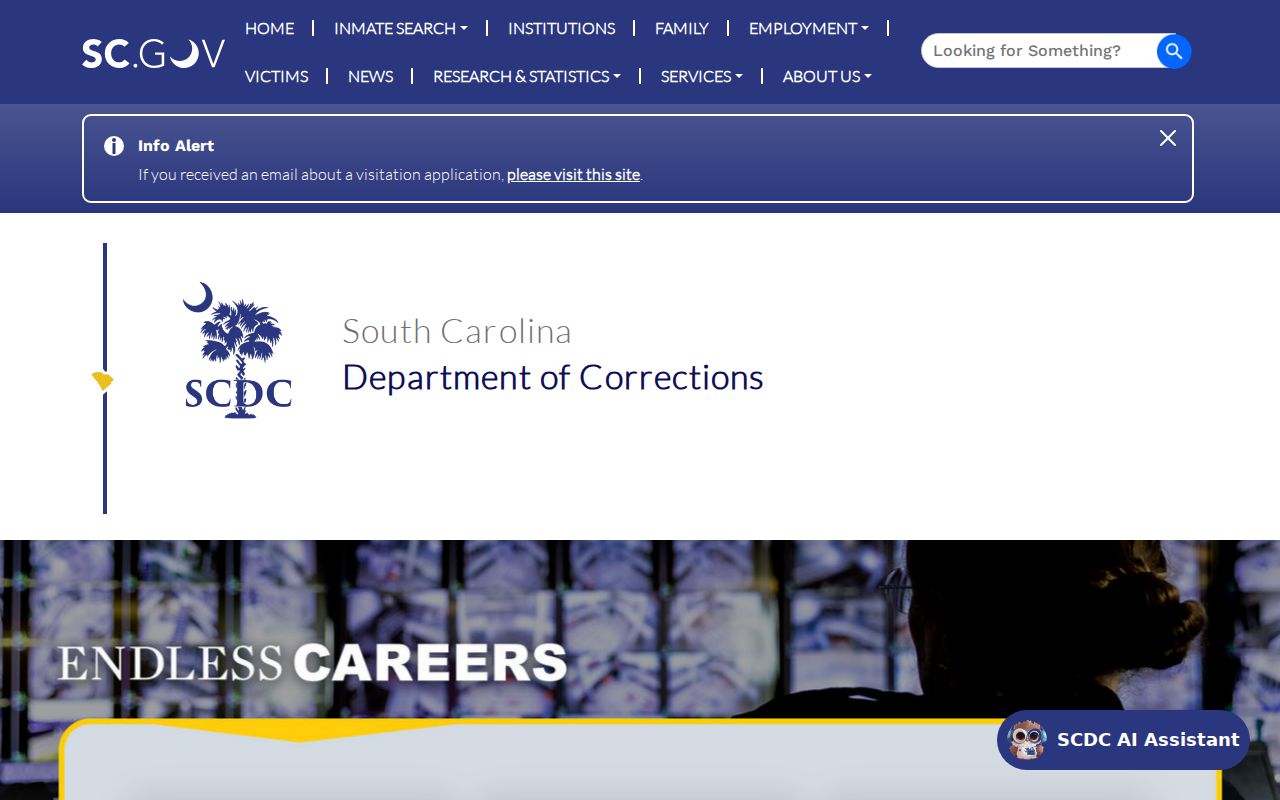 Chesterfield County criminal custody records at South Carolina corrections