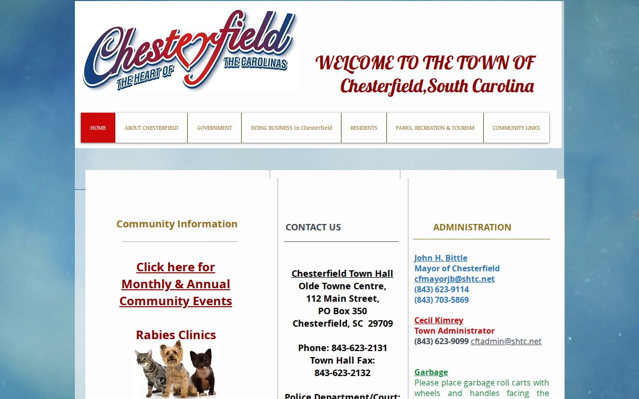 Chesterfield Police criminal records in Chesterfield County on the official town website
