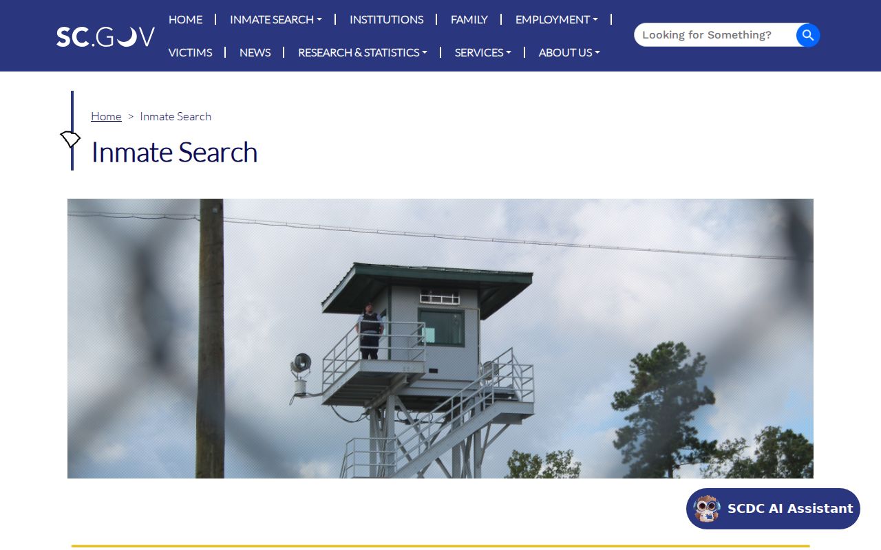 Chesterfield County arrest search SCDC inmate disclaimer