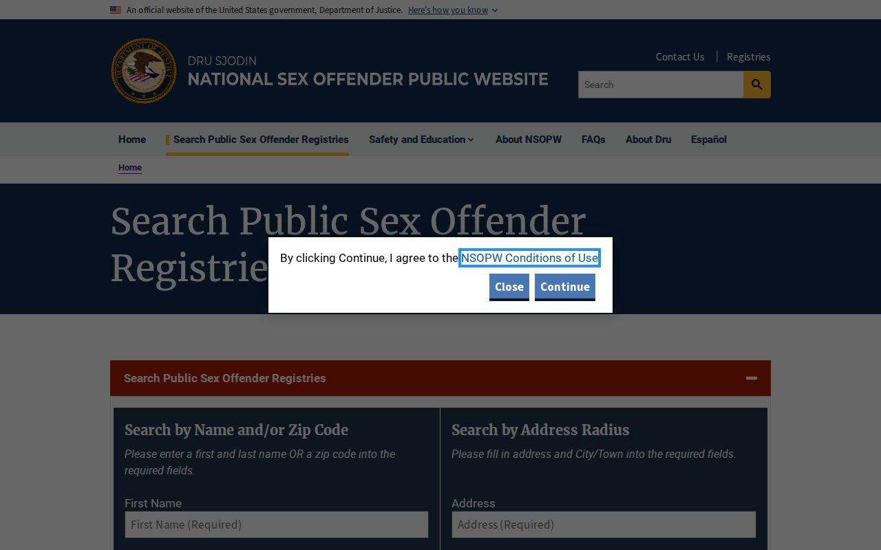 Chesterfield County sex offender registry search through NSOPW