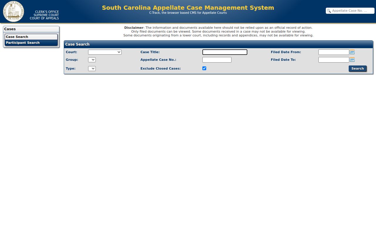 Chesterfield County court appeal C-Track search