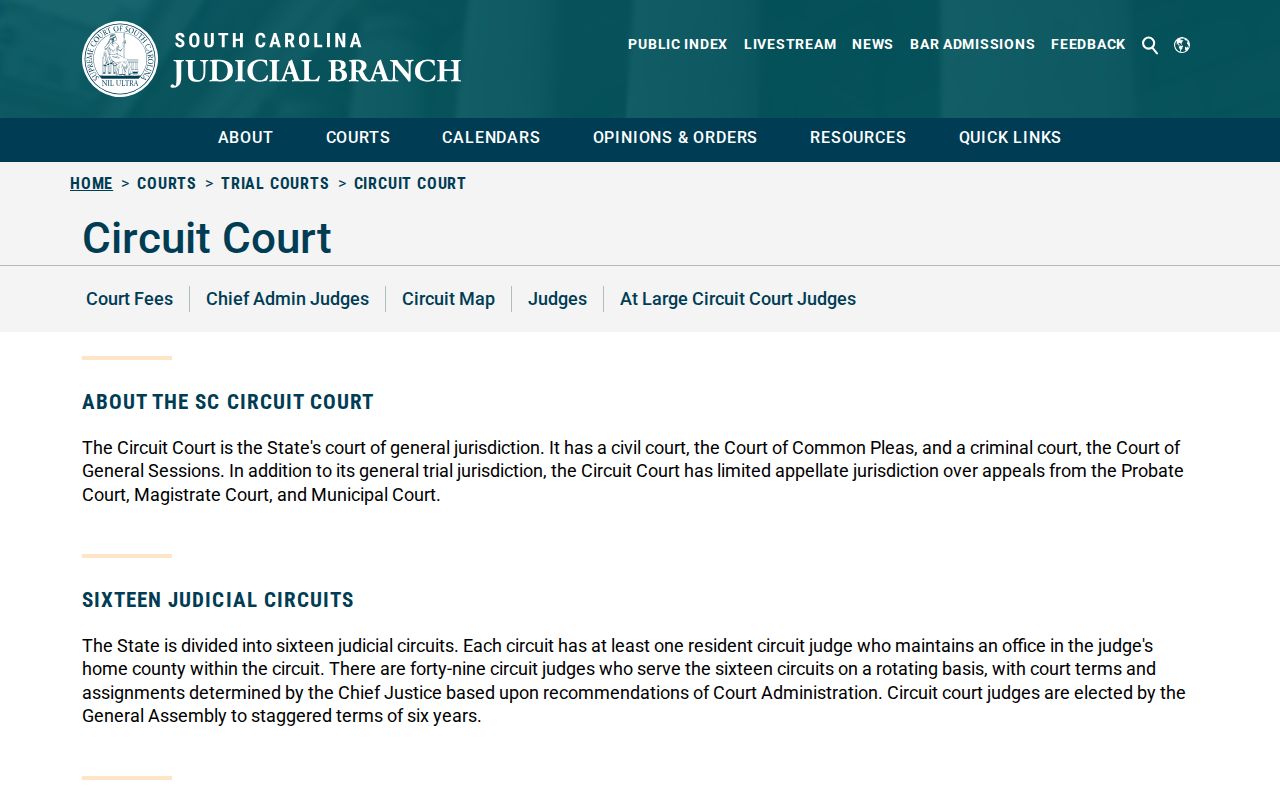 Chesterfield County criminal court case Circuit Court overview